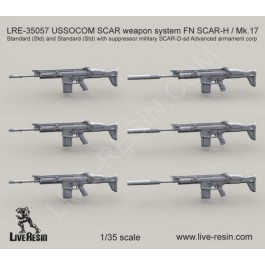 USSOCOM SCAR weapon system FN SCAR-H - Mk. 17 Standard Std and Standard Std with suppressor military SCAR-D-sd Advanced armament corp