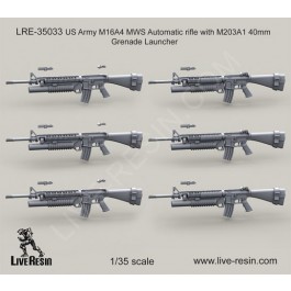 US Army M16A4 MWS Automatic rifle with M203A1 40mm Grenade Launcher