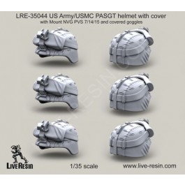 US Army PASGT helmet with cover with Mount NVG PVS 7/14/15 and covered goggles