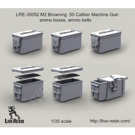 M2 Browning .50 Caliber Machine Gun ammo boxes, ammo belts