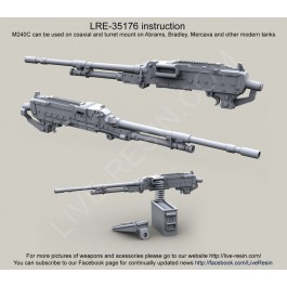 M240C (with Picatinny rail) for coaxial and turret mount on M1A1, M1A2 Abrams, M2A2, M2A3 Bradley, Merkava and other