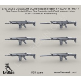 USSOCOM SCAR weapon system FN SCAR-H - Mk. 17 Close Quarter CombatCQC and Close Quarter CombatCQC with suppressor military SCAR-D-sd Advanced armament corp