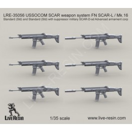 USSOCOM SCAR weapon system FN SCAR-L - Mk. 16 Standard Std and Standard Std with suppressor military SCAR-D-sd Advanced armament corp