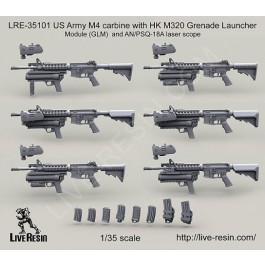 US Army M4 carbine with HK M320 Grenade Launcher Module (GLM) and AN/PSQ-18A laser scope