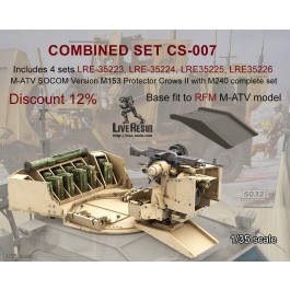 Combined set CS-007 Includes 4 sets LRE-35223, LRE-35224, LRE35225, LRE35226  M-ATV SOCOM Version M153 Protector Crows II with M240 complete set, discount 10%, base fit to RFM M-ATV model