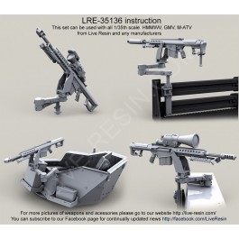 Barrett M82A1/107A1 .50 Caliber  (LRSR) CQB on a Military Systems Group Inc. SA 1 Swing Arm  a double articulated gun mount support with H24-6 Machine Gun Mount