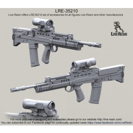 L85A2 SA80 Assault Rifle with iron sight and Elcan Specter OS 4x scope