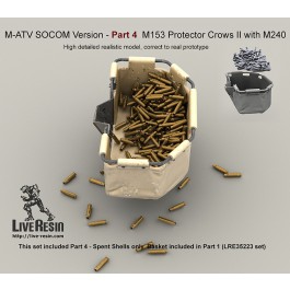 M-ATV SOCOM Version upgrade. Part 4 - Spent shells poured on Crows II basket and scattered