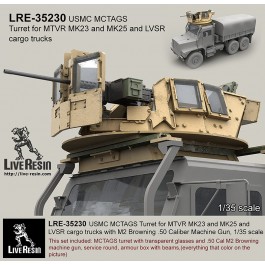 MCTAGS - Marine Corps Transparent Armored Gun Shield USMC Turret for MTVR MK23 and MK25 and LVSR cargo trucks. M2 Machine gun is included.