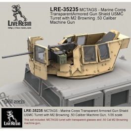 MCTAGS - Marine Corps Transparent Armored Gun Shield USMC Turret with M2 Browning .50 Caliber Machine Gun. M2 Machine gun is included.