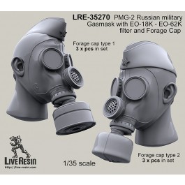 PMG-2 Russian military Gasmask with EO-18K - EO-62K filter and Forage Cap