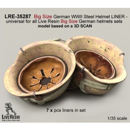 Big Size German WWII Steel Helmet LINER - universal for all Live Resin German helmets