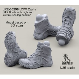 LOWA Zephyr GTX Boots with high and low trouser-leg position 