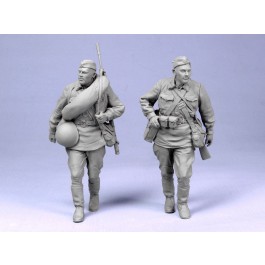 Red Army men with Degtiarev M.G.  Summer 1941.  Two figures. 