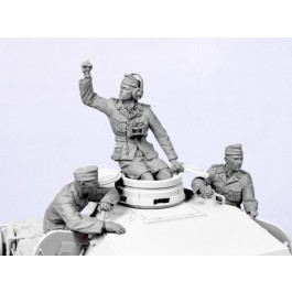 German tank crew D. A. K.  №2 1941.  Three figures. 
