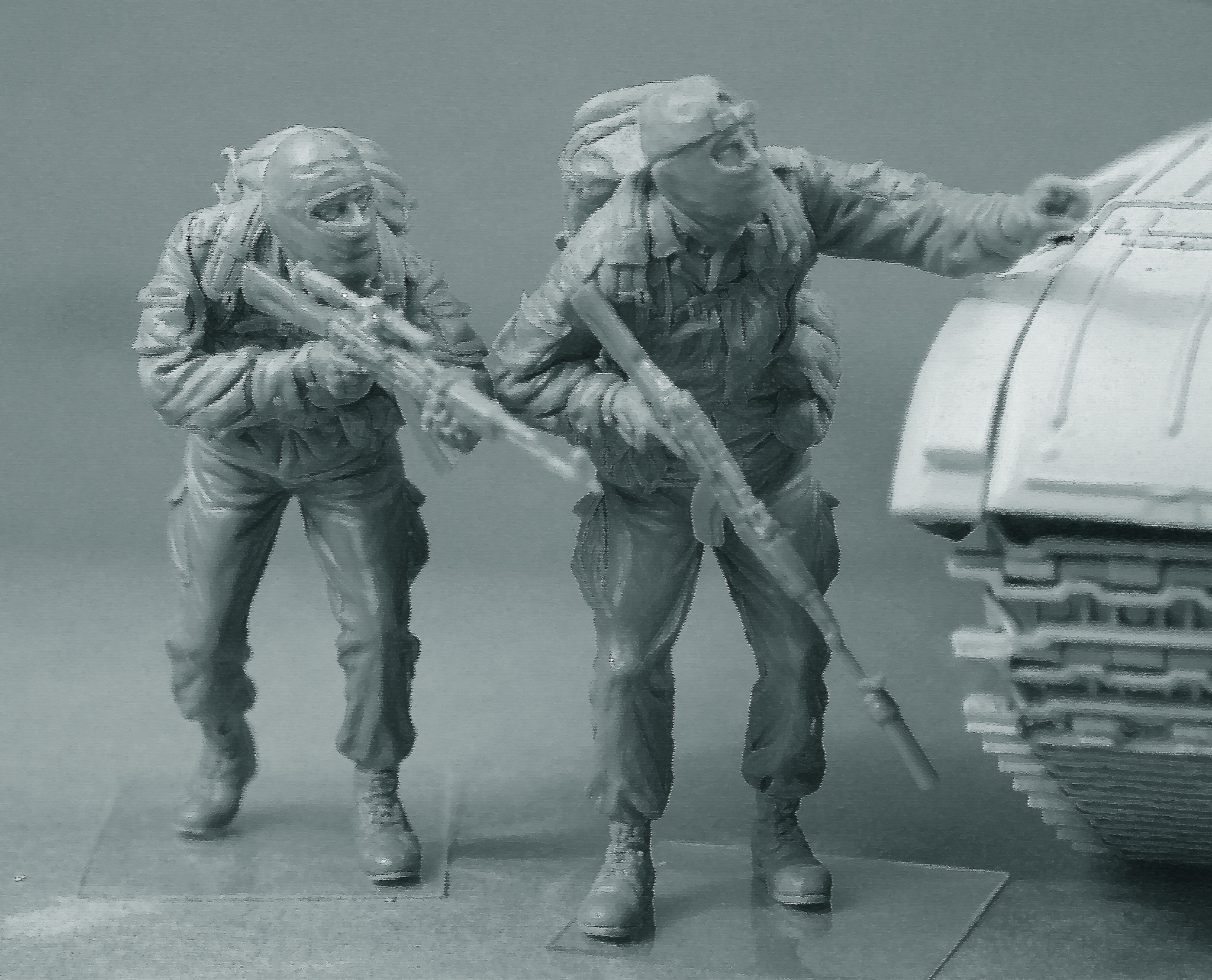 Unpainted 1/35 50mm Japan Girl Soldier Resin Figure Model Kit Unassembled Statue 