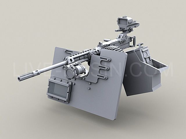 M2 Browning .50 Caliber Machine Gun on MK93 Machine Gun Mount with