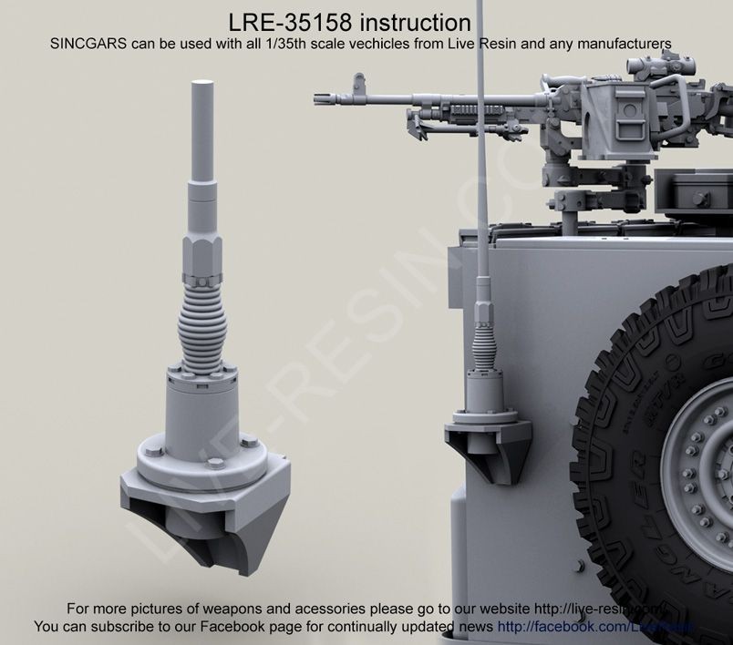 SINCGARS VHF Antenna AS-3900/VRC (30-88 Mhz) with Base Matching Unit