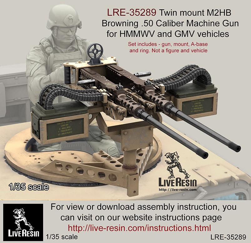 Twin Mount M2 Browning 50 Caliber Machine Gun For Hmmwv And Gmv