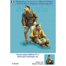 French tankers WWI, FT-17. Driver and commander, two figures