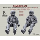 COMBINED SET - HH-60G Pave Hawk helicopter crew set - Pilot 1 and Pilot 2 Two figures in set - DISCOUNT 5%