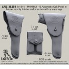 M1911 - M1911A1 .45 Automatic Colt Pistol in holster and pouches with spare mags