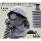 PMG-2 Russian military Gasmask with EO-16 filter, long tube, OZK Hood and STSh - 40 helmet