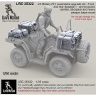 US Military ATV quadrobike upgrade set - Front and rear stowage 1 - ammo boxes, canister, backpack and heavy weapon base mount 