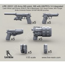 US Army M9 pistol, BlackHawk CQC Serpa Holster, pouches set