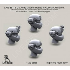 US Army Modern Heads in ACH/MICH helmet without cover and MTEK Predator Face Armour 
