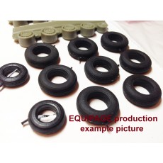 1/72 for F-105 Rubber/Resin Wheels set. Set includes rubber tyres and resin wheels. High precision