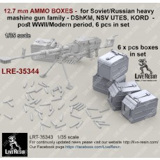 12.7 mm AMMO BOXES -  for Soviet/Russian heavy mashine gun family - DShKM, NSV UTES, KORD  - post WWII/Modern period, 6 pcs in set