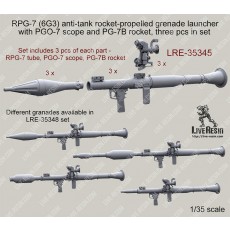 RPG-7 (6G3) anti-tank rocket-propelled grenade launcher with PGO-7 scope and PG-7B rocket, 3 pcs in set