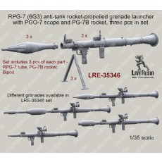 RPG-7 (6G3) anti-tank rocket-propelled grenade launcher with mechanical sight, bipod and PG-7B rocket, 3 pcs in set