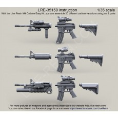 US Army M4 carbine Easy Kit, you can assemble 20 different carbine variations using just 9 parts