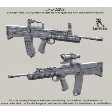 L85A2 SA80 Assault Rifle with iron sight and ACOG scope