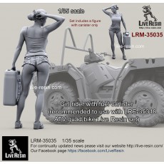 Girl rider with fuel canister (recommended to use with LRE-35318 Polaris MV 850 ATV quad bike Live Resin set) 