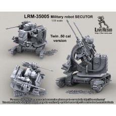 Twin .50 Cal version of military robot Secutor II.  Military robot, designed by Live Resin, more than 100 parts in set