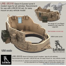 Save-A-Gunner turret II modern type for all vehicles. Recommended to use with LRE35152 set, for mount on any roof hole