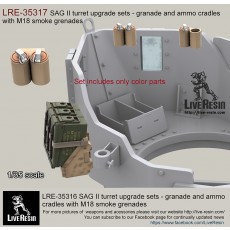 SAG turret type II upgrade sets - ammo boxes and cradles with M18 smoke grenades