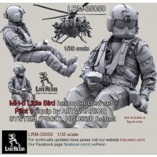 MH-6 Liitle Bird helicopter crew set - Pilot 1 equip by AIR WARRIOR SYSTEM (PSGC), HGU56/P helmet, correct to Kitty Hawk KH50004 MH-6 Little Bird