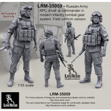 Russian Army APC driver or commander in modern infantry combat gear system set 12. Field uniform version