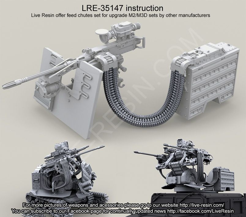 50 Caliber Feed Chutes This Model Is Made By Flexible Resin Accessories